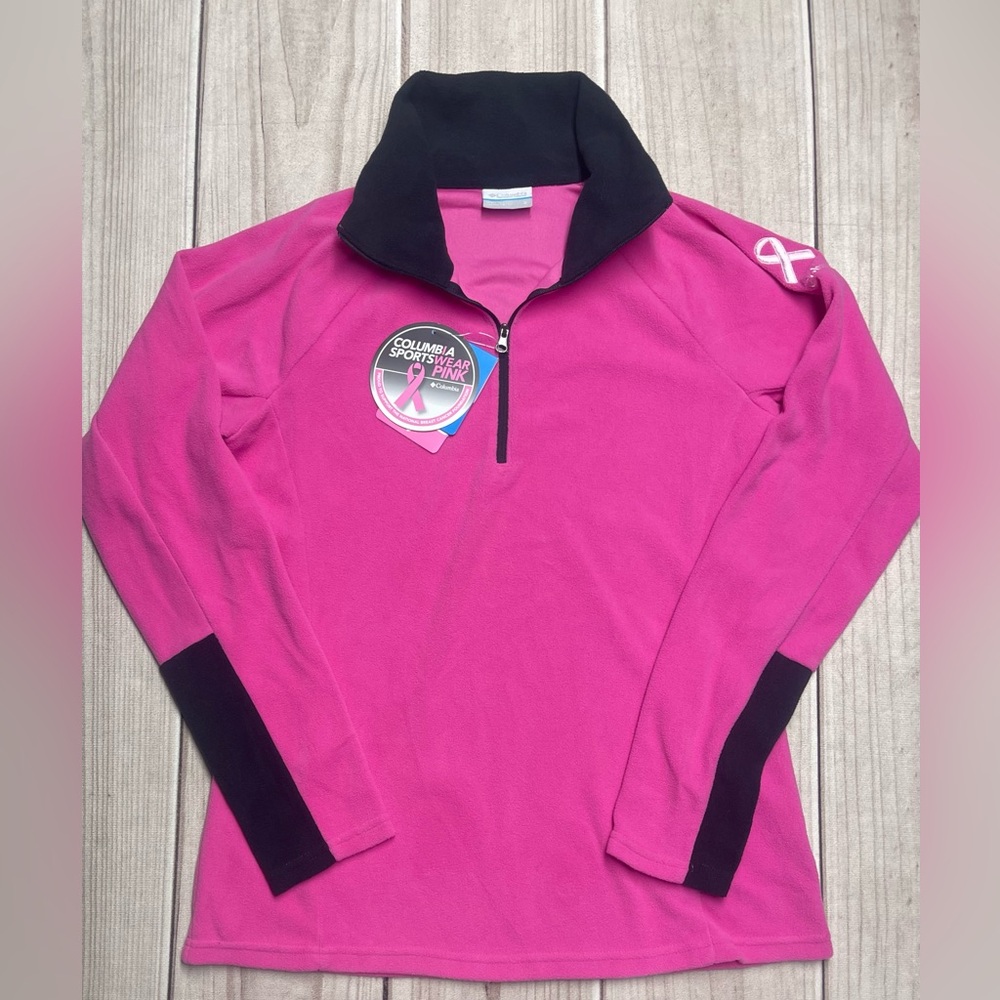 Columbia Sportswear Womens Size Small Breast Cancer Awareness Pink Ribbon Fleece